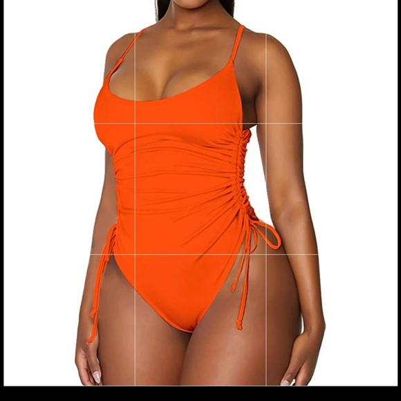 NEW!Women's Ruched High Cut One Piece Swimsuit Tummy Control Monokini Bikini - Picture 2 of 7